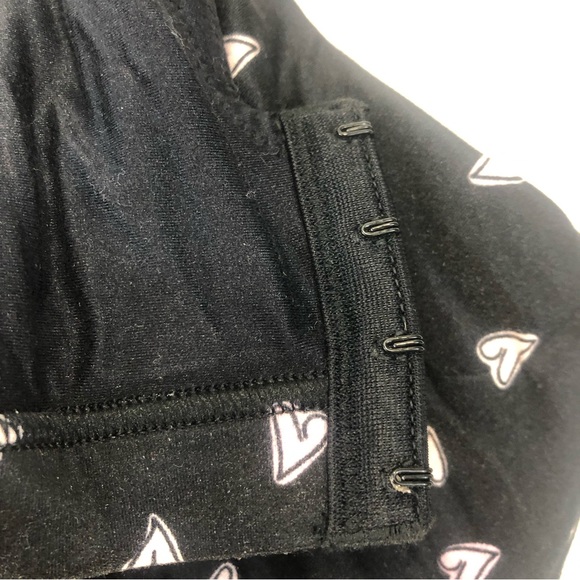 Catherine’s Intimates Pink Hearts Black Stretch Comfortable Bra Size 48DD - Picture 8 of 15